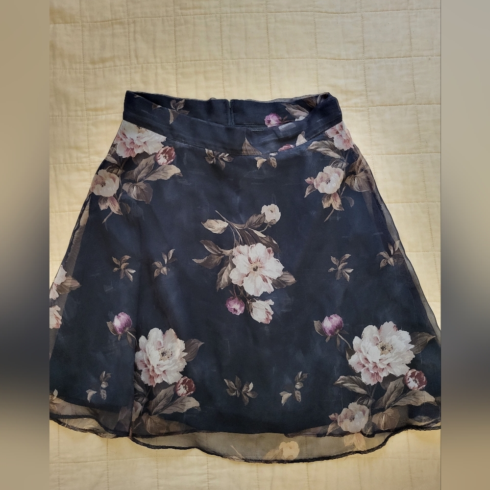 Chiffon floral skirt
